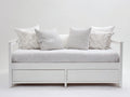Canapé lit - Bois - 207 x 98 x 86 cm - Blanc - Style minimaliste avec rangement intégré